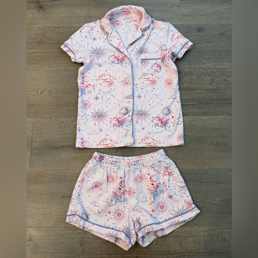 Roller Rabbit Fairytale Unicorns Pajamas Set XXS